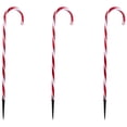 thumbnail image 1 of Northlight Lighted Twinkle Candy Cane Christmas Outdoor Pathway Markers - 26" - Set of 3, 1 of 5