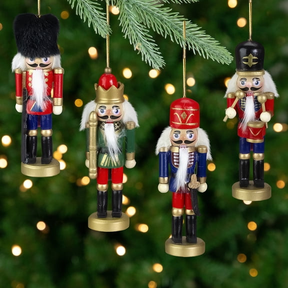 Northlight Classic Nutcracker Christmas Ornaments - 5" - Set of 4