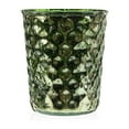 thumbnail image 1 of Northlight Set of 4 Green and Silver Hammered Mercury Glass Decorative Votive Candle Holders 4", 1 of 3