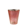 thumbnail image 1 of Northlight Set of 4 Pink and Silver Ribbed Mercury Glass Decorative Votive Candle Holders 4.25", 1 of 4