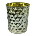 thumbnail image 1 of Northlight Set of 4 Yellow and Silver Hammered Mercury Glass Decorative Votive Candle Holders 4", 1 of 3