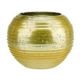 thumbnail image 1 of Northlight Set of 4 Yellow and Silver Horizontal Ribbed Mercury Glass Decorative Votive Candle, 1 of 2