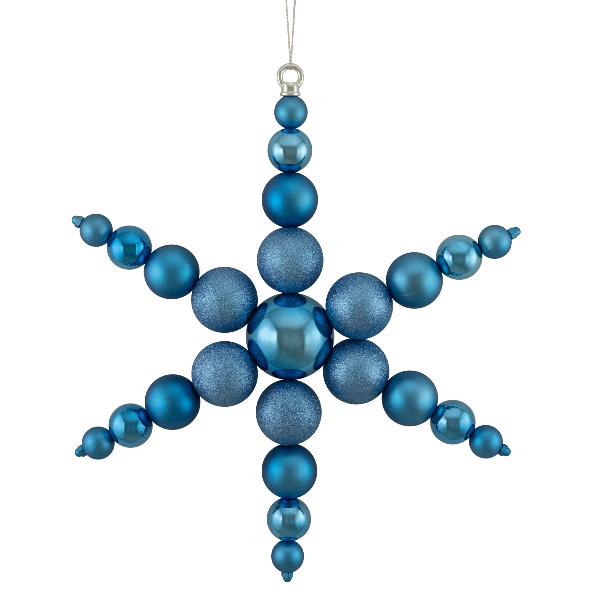 18" Blue Shatterproof Plastic Snowflake Ornament