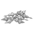 thumbnail image 1 of Northlight Shatterproof 4-Finish Finial Christmas Ornaments - 7" - Silver Splendor - 8ct, 1 of 1