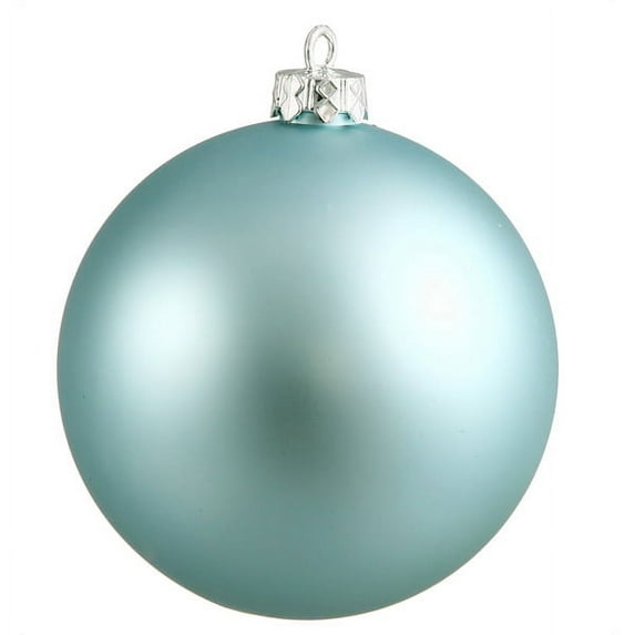 Shatterproof Matte Icey Blue Christmas Ball Ornament 6" (150mm)