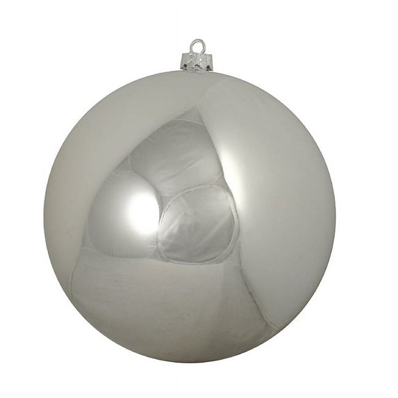 Shatterproof Shiny Silver Splendor Commercial Christmas Ball Ornament 8" (200mm)