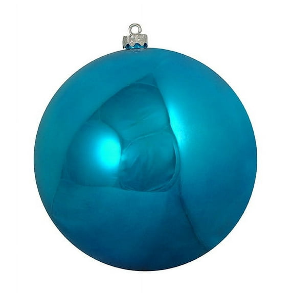 Shatterproof Shiny Turquoise Blue Christmas Ball Ornament 8" (200mm)