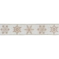 thumbnail image 1 of Northlight Sheer Gold Snowflake Christmas Wired Craft Ribbon 2.5" x 10 Yards, 1 of 3