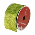 thumbnail image 1 of Northlight Shimmering Solid Christmas Wired Craft Ribbon - 2.5" x 10 Yards - Lime Green, 1 of 6