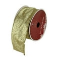 thumbnail image 1 of Northlight Shimmering Metallic Gold Ribbed Wired Craft Ribbon 2.5" x 10 Yards, 1 of 1