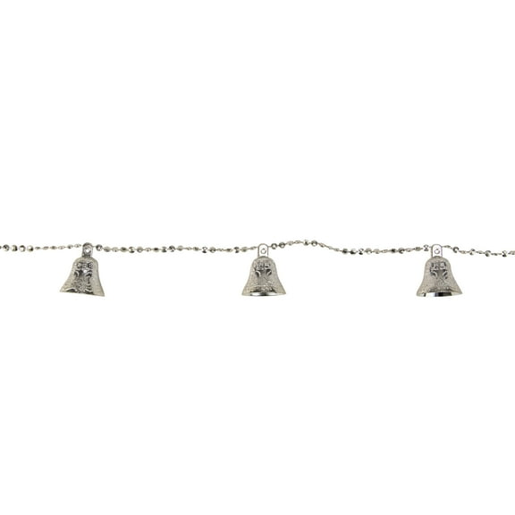 Northlight Shiny Bell Beaded Artificial Christmas Garland - 9' x 1.5" - Silver - Unlit