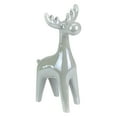 thumbnail image 1 of Northlight Shiny Ceramic Reindeer Christmas Figure - 7" - Grey, 1 of 4