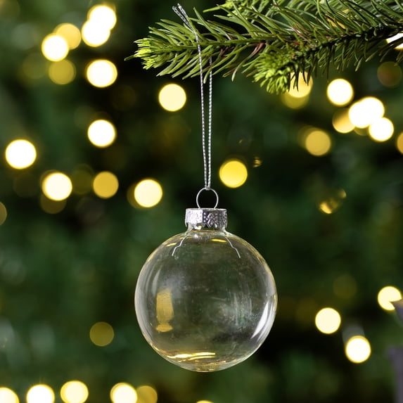 Northlight Shiny Glass Ball Christmas Ornaments - 2.5" (65mm) - Clear - 9ct