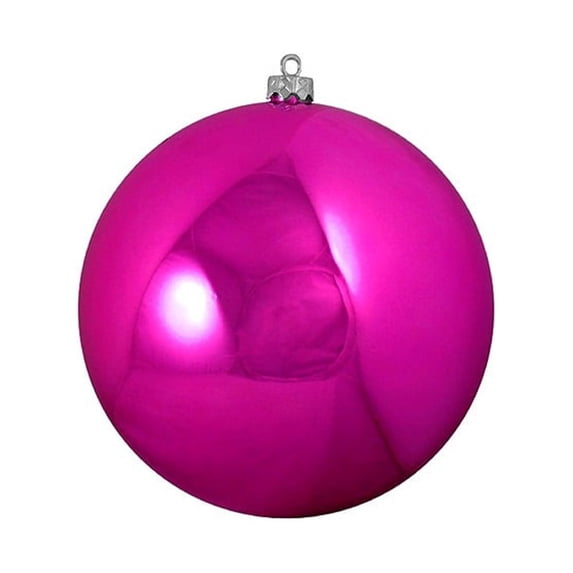Shiny Magenta Pink Shatterproof Christmas Ball Ornament 10" (250mm)