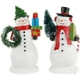 thumbnail image 1 of Northlight Shopping Snowmen Couple with Presents Christmas Figurines - 8" - Set of 2, 1 of 8