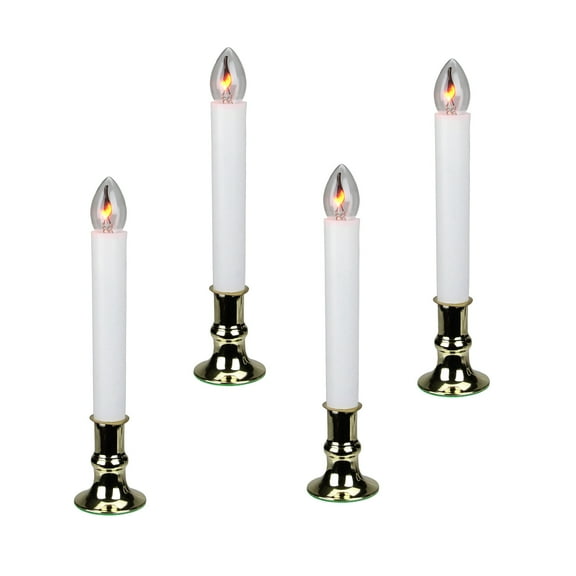 Northlight Single Flicker Flame Christmas Candle Lamp - 8.75" - Set of 4