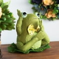 thumbnail image 1 of Northlight Smiling Hear No Evil Frog with Bowtie Spring Decoration - 7.5" - Green and Yellow, 1 of 6
