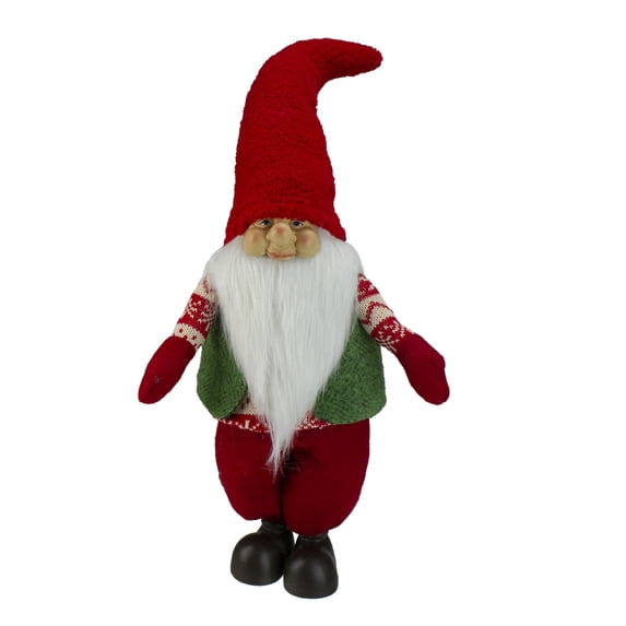 Northlight Smiling Santa Christmas Gnome Figure - 23" - Red and Green