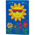 thumbnail image 1 of Northlight Smiling Sun Floral Outdoor Garden Flag 18" x 12.5" - 18" x 12.5", 1 of 5