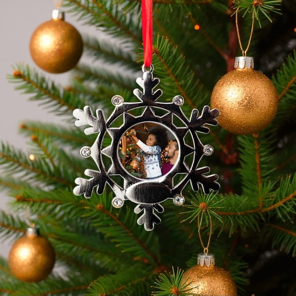 Northlight Snowflake Photo Frame Christmas Ornament - 3.5" - Silver