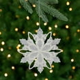 thumbnail image 1 of Northlight Snowflake with Glitter Design Christmas Ornament - 5.5" - Clear, 1 of 4