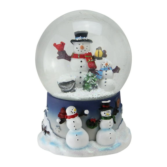 Northlight Snowman Family Musical Christmas Snow Globe - 7"