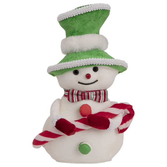 Northlight Snowman with Candy Cane Christmas Figure - 10"