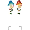 thumbnail image 1 of Northlight Solar Powered Mushroom Outdoor Garden Stakes - 36" - Set of 2, 1 of 6