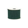 thumbnail image 1 of Northlight Solid Green Wired Edge Craft Christmas Ribbon 2.5 x 10 Yards - 2.5", 1 of 7