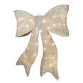 thumbnail image 1 of Northlight Sparkling Lighted Bow Christmas Window Silhouette - 24" - Cream - Clear Lights, 1 of 2