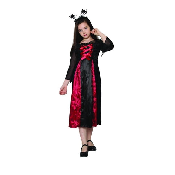 Red and Black Spider Princess Girl Child Halloween Costume - Large