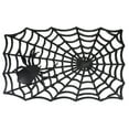 thumbnail image 1 of Northlight Spider Web Rectangular Halloween Doormat - Black - 18" x 30", 1 of 5