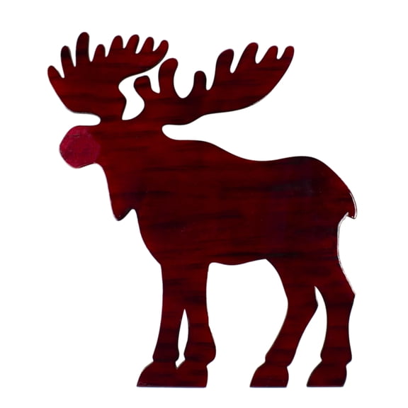 Northlight Stained Standing Moose Christmas Decoration - 25.5" - Red and Black
