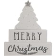 thumbnail image 1 of Northlight Star Topped Tree "Merry Christmas" Wooden Block Decoration - 6.75", 1 of 6