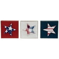 thumbnail image 1 of Northlight Stars and Stripes Americana Wooden Plaques - 4.25" - Red, White and Blue - Set of 3, 1 of 7