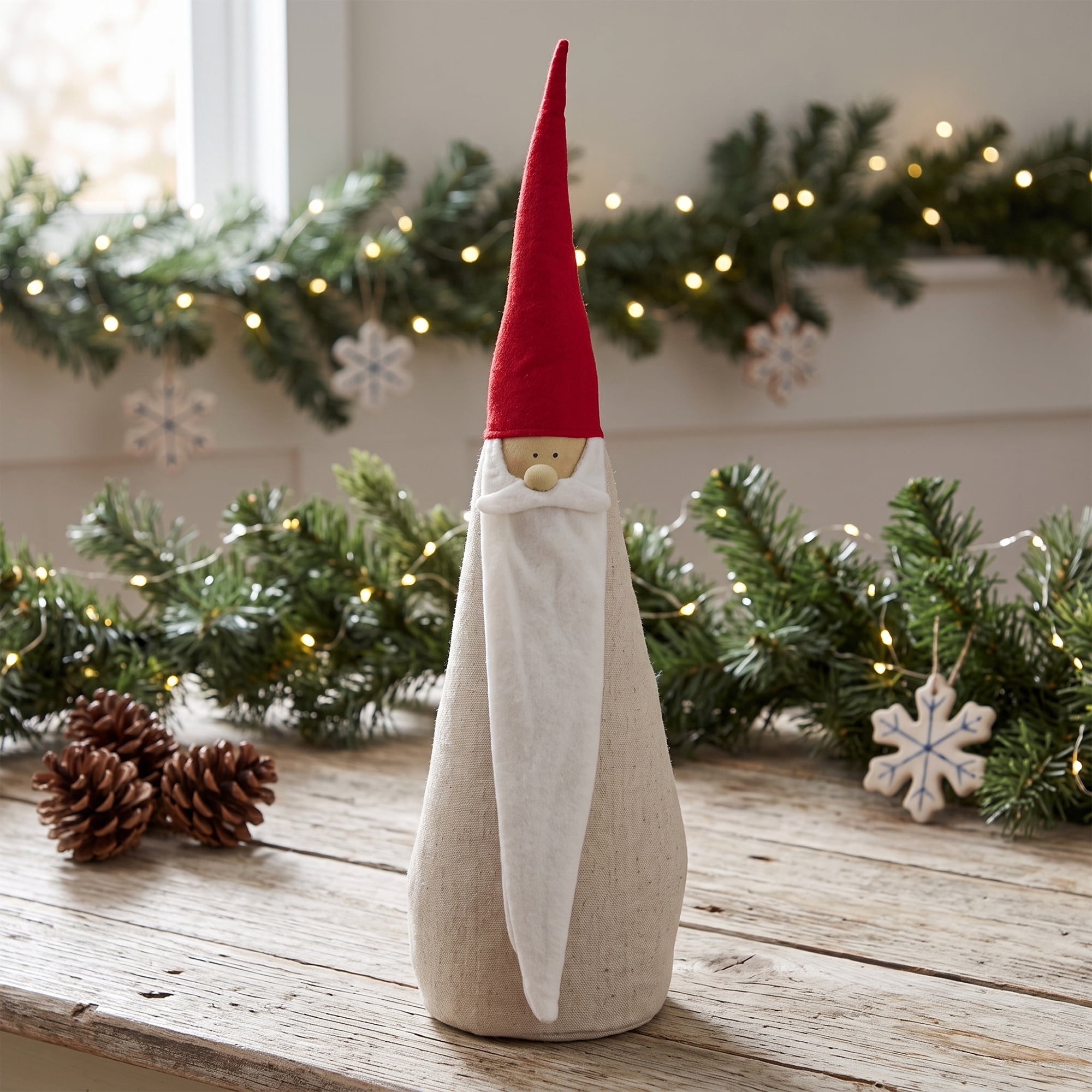 Northlight Tall Santa Gnome Christmas Decoration - 23.5 - Red and White
