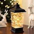 thumbnail image 1 of Northlight LED Lighted Tapered Christmas Lantern - 12" - Black - Clear Fairy Lights, 1 of 8