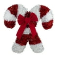 thumbnail image 1 of Northlight Tinsel Candy Cane Christmas Window Decoration - 19" - Red and White - Unlit, 1 of 3