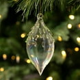 thumbnail image 1 of Northlight Transparent Iridescent Glass Teardrop Finial Christmas Ornament - 5" - Green, 1 of 6