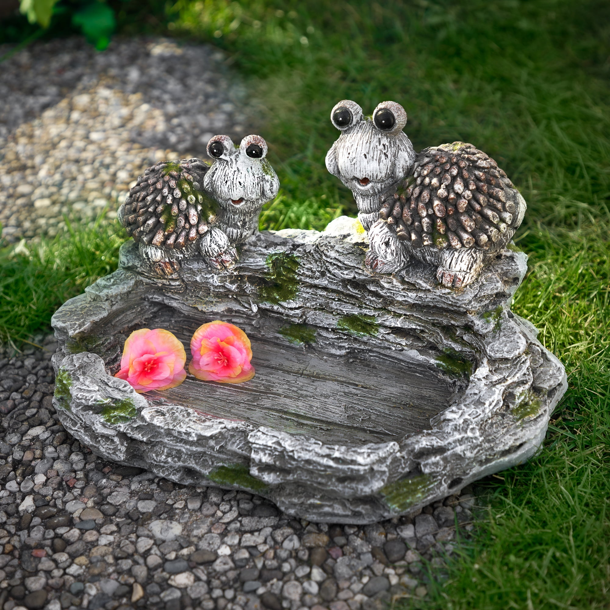 Northlight Turtle Couple Outdoor Garden Bird Bath - 11.75"