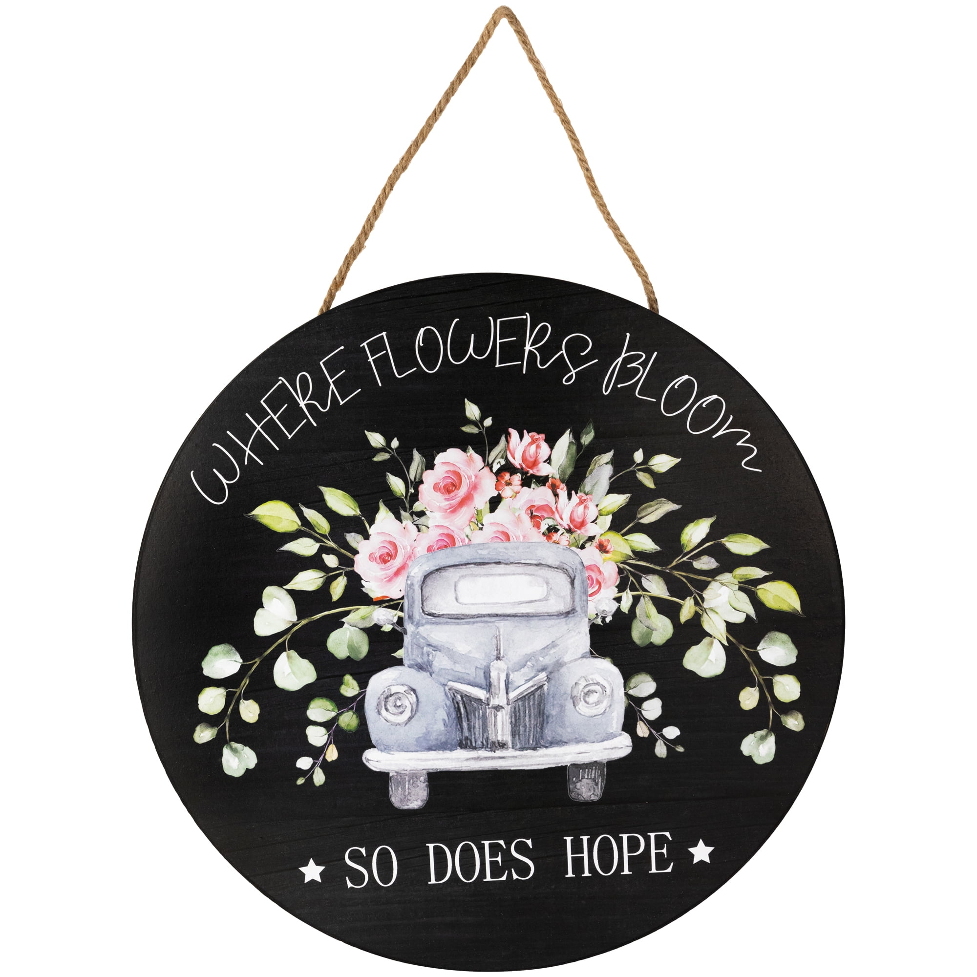 Northlight Where Flowers Bloom Wooden Wall Sign - 15.75"