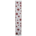 thumbnail image 1 of Northlight White and Red Snowflake Christmas Wired Craft Ribbon 2.5" x 10 Yards, 1 of 4