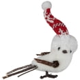 thumbnail image 1 of Northlight Winter Bird with Knitted Hat Christmas Figurine - 4.5" - White and Red, 1 of 9