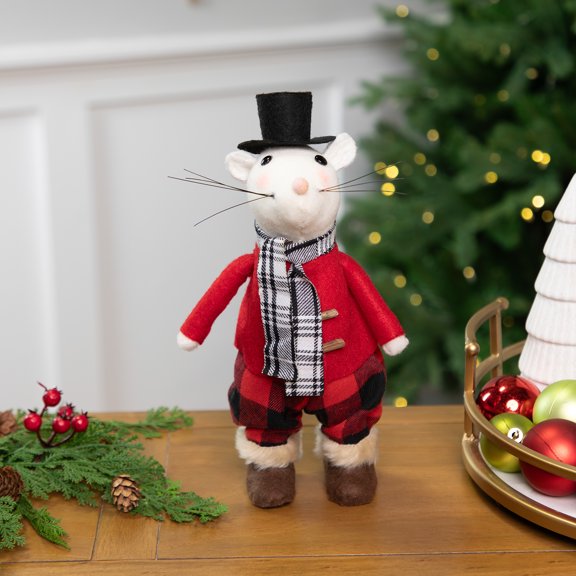 Northlight Winter Mouse Christmas Tabletop Figure - 11"