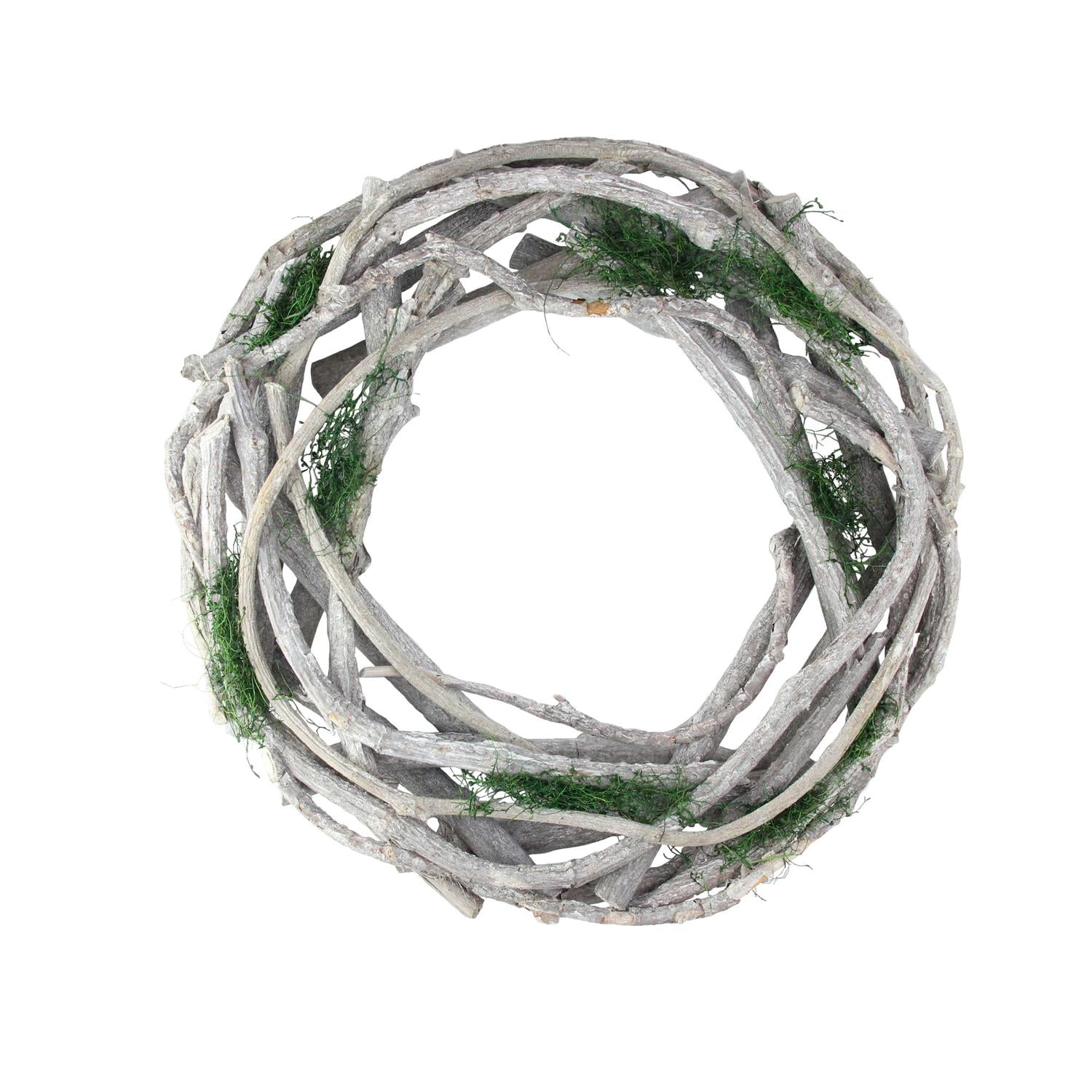 Northlight Wooden Wreath, 14" (White)