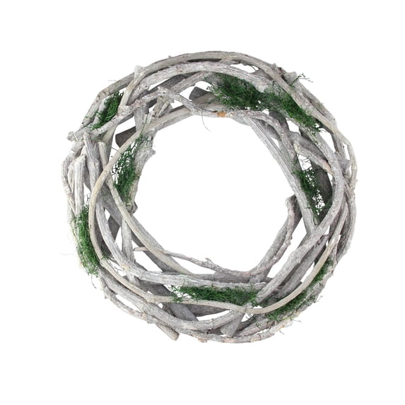 Northlight Wooden Wreath, 14" (White)