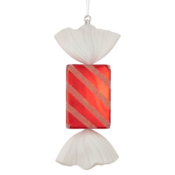 Northlight Wrapped Candy with Striped Glitter Shatterproof Commercial Christmas Ornament - 18"