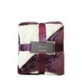 thumbnail image 1 of Northpoint Thesis, Classic Jacquard Velvet Berber Reversible Throw, Plum, 1 of 1