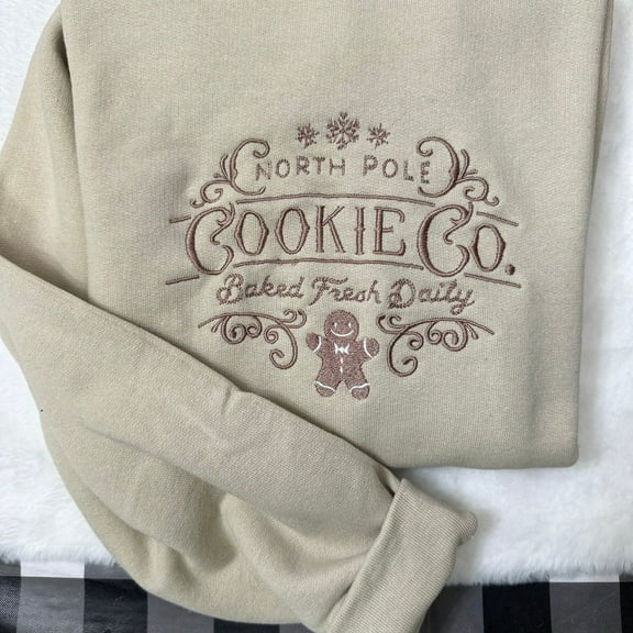 Northpole Cookie Co Christmas Embroidered Sweatshirt