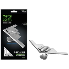 Northrop Grumman B-2 Spirit Stealth Bomber Aircraft (Moderate Difficulty) Steel Model Kit by Metal Earth